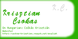krisztian csokas business card
