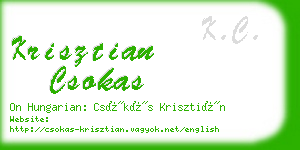 krisztian csokas business card